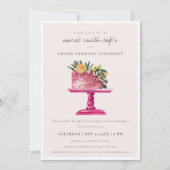 Floral Dessert Cake Store Grand Invitation d'ouver (Devant)