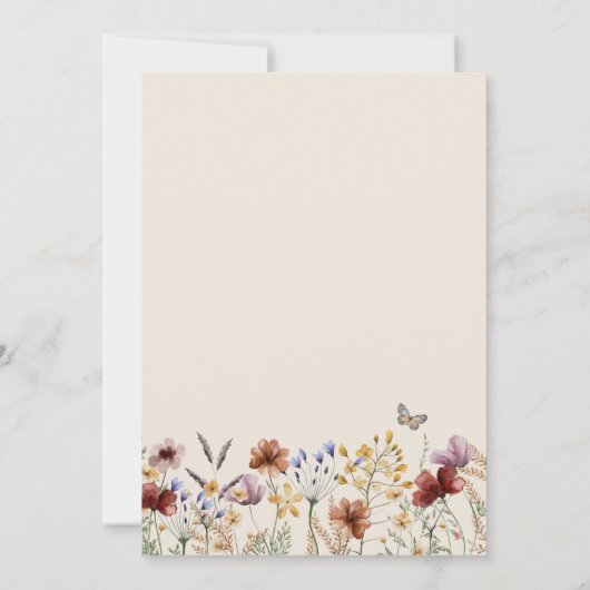 Floral Devinez La Carte Alimentaire Bébé (Dos)