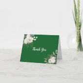 Floral d'hiver | Carte de remerciements Mariage ve (Devant)