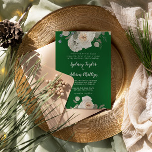 Floral d'hiver   Faire-part de mariage officiel ve