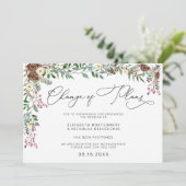 Floral d'hiver | Faire-part Mariage reporté (Debout devant)