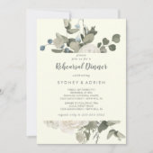 Floral d'hiver | Invitation au dîner de répétition (Devant)