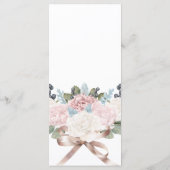 Floral d'hiver | Menu Mariage rustique (Dos)