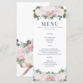 Floral d'hiver | Menu Mariage rustique (Devant / Derrière)