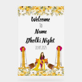 Floral Dholki signe acrylique de nuit (Recto)