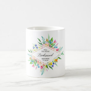 Floral Diamond Bridesmaid Koffiemok