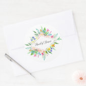 Floral Diamond Maid of Honor Sticker (Envelop)