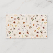 Floral Diaper Raffle Enclosure Kaart (Achterkant)