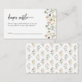 Floral Diaper Raffle Informatiekaartje (Voorkant / Achterkant)