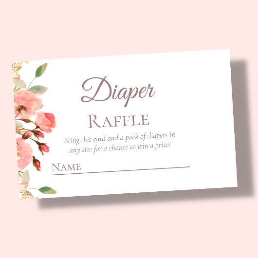Floral | Diaper Raffle | Kaart behuizing