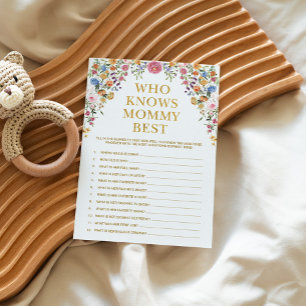 Floral die de beste Kaart van het Baby shower kent