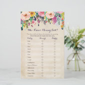 Floral die het beste Baby shower van mama kent (Staand voorkant)