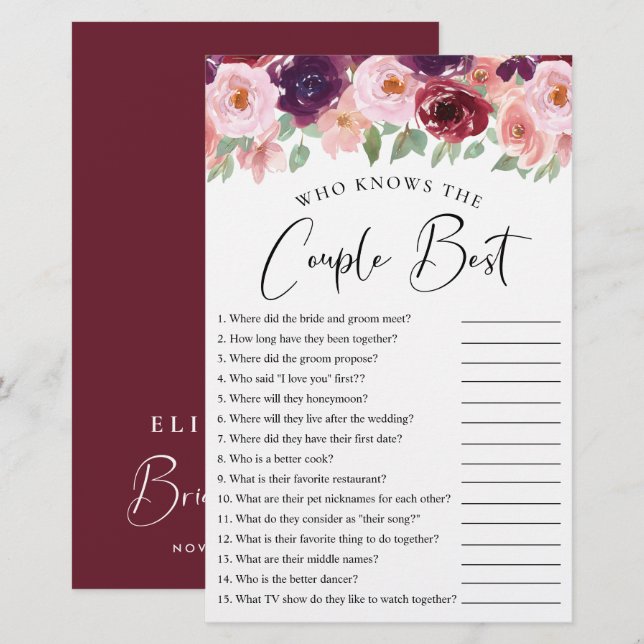 Floral die het paarse beste schoenenspel kent (Voorkant / Achterkant)