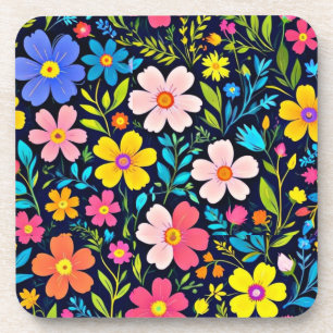 Floral Digitale Schilderij Bloemen Patroon-38875 Bier Onderzetter