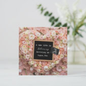 Floral digitale zwangerschapsaankondiging kaart (Staand voorkant)