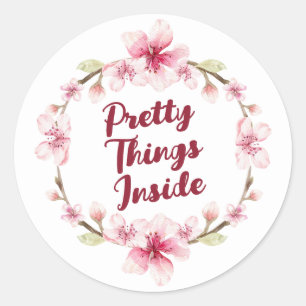 Floral dingen in het bedrijfsleven ronde sticker