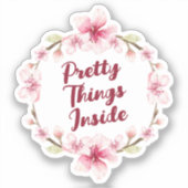 Floral  dingen in het bedrijfsleven sticker (Voorkant)