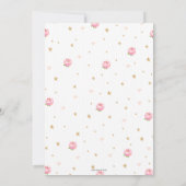 Floral Dinosaur Anniversaire Invitation Girl (Dos)