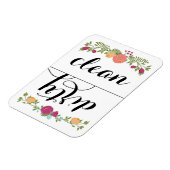 Floral Dishwasher Magnet Magneet (Linkerzijde)
