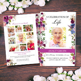 Floral Display Funeral Program Sjabloon