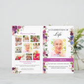 Floral Display Funeral Program Sjabloon (Staand voorkant)