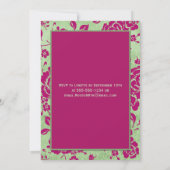 Floral d'ivoire de Bourgogne verte 65e Invitation  (Dos)