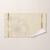 Floral d'ivoire d'or Abstrait (Serviette à main)