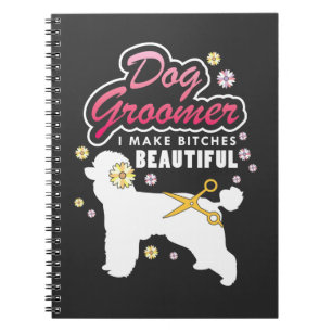 Floral Dog Groomer Gift Pet Grooming Hondenliefheb Notitieboek