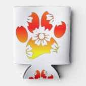 Floral Dog Paw Print Blikjeskoeler (Voorkant)