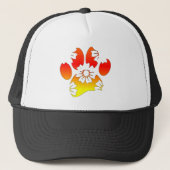 Floral Dog Paw Print Trucker Pet (Voorkant)