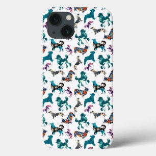 Floral Dogs iPhone 13 Hoesje