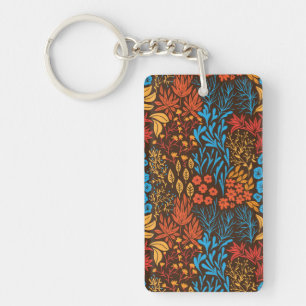 Floral doles donker sleutelhanger