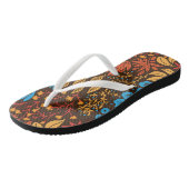 Floral doles donker teenslippers (Schuin)
