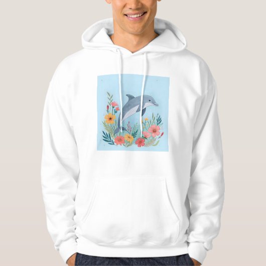 Floral Dolphin Hoodie (Voorkant)