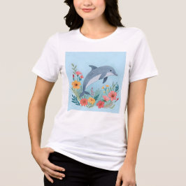 Floral Dolphin Tri-Blend Shirt