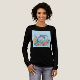 Floral Dolphin Tri-Blend Shirt