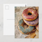 Floral Donut Briefkaart (Voorkant / Achterkant)