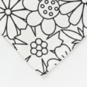 Floral Doodle Fleece Deken (Hoek)