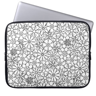 Floral Doodle Laptop Sleeve