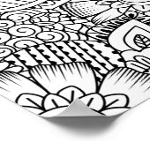 Floral Doodle Pattern 2 Poster (Hoek)