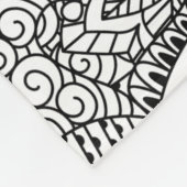 Floral Doodle Pattern Fleece Deken (Hoek)