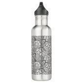 Floral Doodle Pattern Waterfles (Rechts)