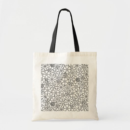 Floral Doodle Tote Bag (Voorkant)