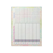 Floral Doodles Weekly Personalized Menu Plan Notitieblok (Gedraaid)