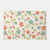 Floral Doormat Welkom lente Deurmat (Voorkant)