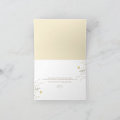 Floral d'or | CARTE DE REMERCIEMENTS FLEUR SAUVAGE (Intérieur)