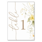 Floral d'or | Carte de table Fleur sauvage (Dos)