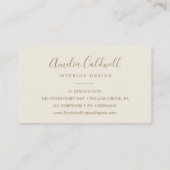 Floral doré | Bourgogne et Carte de visite d'or (Dos)