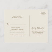 Floral doré | Carte postale RSVP Demande de chanso (Dos)