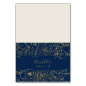 Floral doré | Cartes de Mariage Marine et Gold (Par défaut)